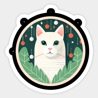 Turkish Van Cat Xmas Ornament, Love Cats Sticker